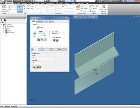 inventor sheet metal contour tutorial